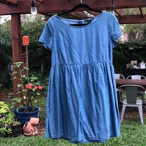 Chambray babydoll dress